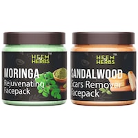 Picture of Heem & Herbs Moringa and Sandalwood Face Pack, 100 gm, Pack Of 2Pcs