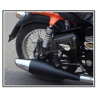Dhe Best Dolphin Nozzle Chrome and Black Body Exhaust Silencer