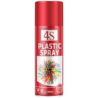 4S Spray Paint Premium Plastic Spray, Red, 400 ml