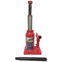 Picture of Titan Vehicle Hydraulic Bottle Jack, Red, 10 Ton