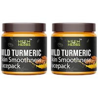 Picture of Heem & Herbs Wild Turmeric Skin Smoothness Face Pack, 100 gm, Pack Of 2Pcs