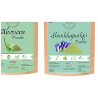 Picture of Heem & Herbs Aloevera and Shankhapushpi Powder, 100 gm, Pack Of 2Pcs