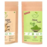 Picture of Heem & Herbs Multani Mitti and Neem Powder Face Pack, 100 gm, Pack Of 2Pcs