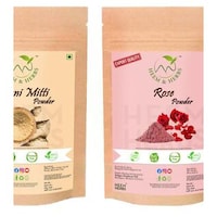 Picture of Heem & Herbs Multani Mitti and Rose Powder Face Pack, 100 gm, Pack Of 2Pcs