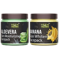 Picture of Heem & Herbs Aloevera and Banana Face Pack, 100 gm, Pack Of 2Pcs