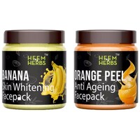 Picture of Heem & Herbs Banana and Orangepeel Face Pack, 100 gm, Pack Of 2Pcs