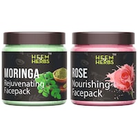 Picture of Heem & Herbs Moringa and Rose Face Pack, 100 gm, Pack Of 2Pcs