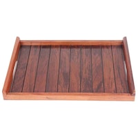 Creation India Craft Rectangular Shaped Serving Trays, 14 x 10 x 1.5inch