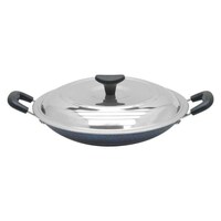 Picture of Raj Iron Crepe Pan With Stainless Steel Lid And Wooden Spatula Iron , 21 Cm