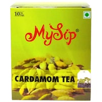 Mysip Cardamom Dip Tea Bags, 10 Bags
