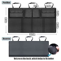 Picture of Eyuvaa Backseat Hanging Car Trunk Organizer With 8 Pockets, Black