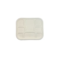 Picture of Ecozoe Bagasse LID for 8CP Meal Trays, White, Pack of 20 Pcs - Carton of 25 Packs