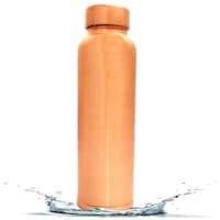 Prisha India Craft Lacquer Coated Water Bottle, Copper, 900 ml