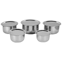 Picture of Limetro Induction Base Cookware Tope with Lid, Set of 5
