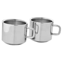 Limetro Steel Tea Cups, Pack of 6