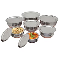 Picture of Limetro Stainless Steel Prabhu Chetty, Cookware, Set of 7