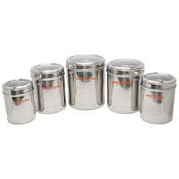 Limetro Steel Storage Containers, Set of 5