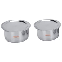 Picture of Limetro Stainless Steel Heavy Tope with Lid, Set of 2