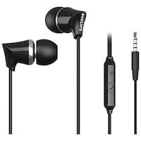 Picture of Philips Audio Wired In Ear Earphones with Mic, TAE1136, Black