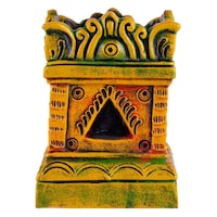 Village Decor Clay Earthen Tulasi Pot, 6x8", Multicolor