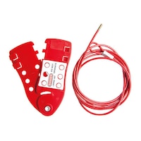 Fish Type PVC Coated Cable Lockout, Red, CL-FT-2MR