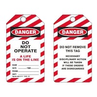 Loto Lok PVC Danger Tags, 143mm, S1–TAGD–05
