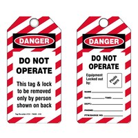 Do Not Operate' with Photo PVC Danger Tags with Metal Eyelet, 160mm - Pack of 25pcs
