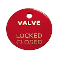 Car Seal Disc Locked Closed Valve, Red, SS 316