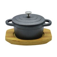 Picture of Raj Cast Iron Round Casserole With Lid , 14 Cm