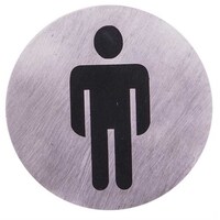 Picture of Raj Round Sign Plate Man , 9Cm , Silver , Csp011