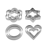 Picture of Rk Steel Cookie Cutter Set , Silver , Pack Of 12 Pcs