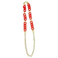 Picture of RKS Non Adjustable Plastic Mask Chain Necklace, Red