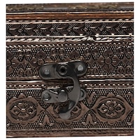 Picture of Sarangware 4 Section Handmade Wooden Dry Fruit Box,OXYAC6, 11x5"