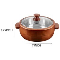 Picture of Sarangware Kitchen Wooden Outside and Steel Inside Casserole, 12191 B