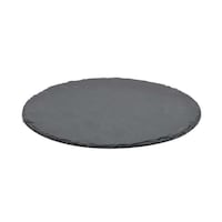 Kitchen Master Round Slate Plate , Black , 20Cm