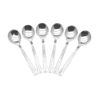 Picture of Raj Stainless Steel Soup Spoon Set , Set Of 6