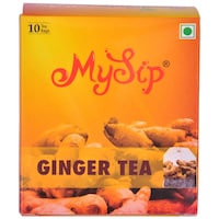 Mysip Pure Ginger Dip Tea Bags, 10 Bags