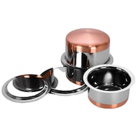Picture of Limetro Steel Cookware Copper Base Tope with Lid, Set of 2