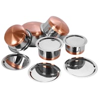 Picture of Limetro Stainless Steel Copper Base Cookware Tope with Lid, Set of 5