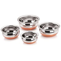 Picture of Limetro Steel Copper Base Cookware Handi, Set of 4