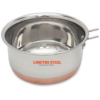 Picture of Limetro Steel Copper Base Saucepan with Handle, Set of 3