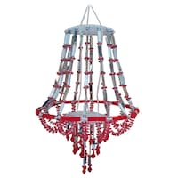 Kaxtang PVC Floral Design with Cut Glasses Ceiling Lamp