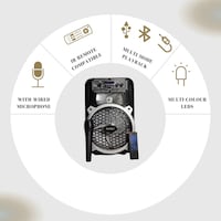 Picture of Introit Mono Channel Karaoke Party Set Bluetooth PA Speaker, 50 W, INT-KA1