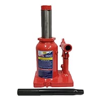 Picture of Titan Vehicle Hydraulic Bottle Jack, Red, 8 Ton