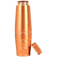 Prisha India Craft Copper Bottle with Grip, 900 ml