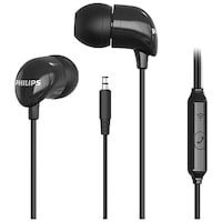 Picture of Philips Audio Wired In Ear Earphones with Mic, TAE1126, Black