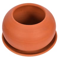 Picture of Village Decor Terracotta Planter with Bottom Tray, 5.5", Brown