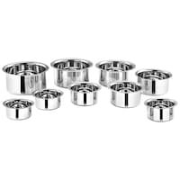 Picture of Limetro Stainless Steel Heavy Cookware Tope, Set of 9