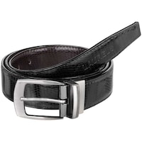 Laurels Faux Leather Belt For Men, Brown & Black, Lb-Vt-0209