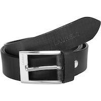 Laurels Leather Belt For Men, Black, Lb-Eg-02